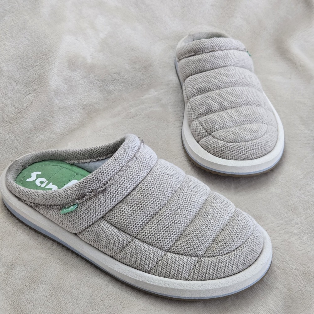 Sanuk Puffy Slip On Clogs Men's 7 Quilted Comfort Mule Shoes